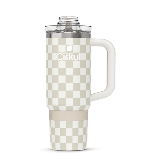 Limited Edition: 30oz. Taupe Tartan Travel StrawSip™ Tumbler c7b6z
